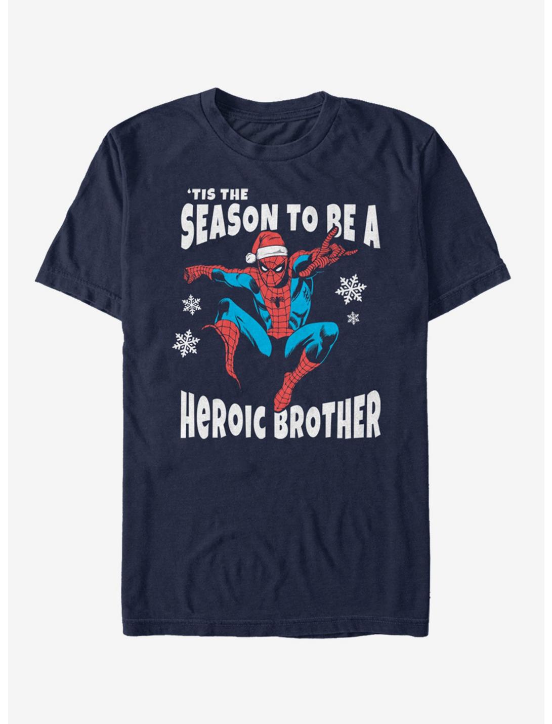 Marvel Spider-Man Heroic Brother T-Shirt, NAVY, hi-res