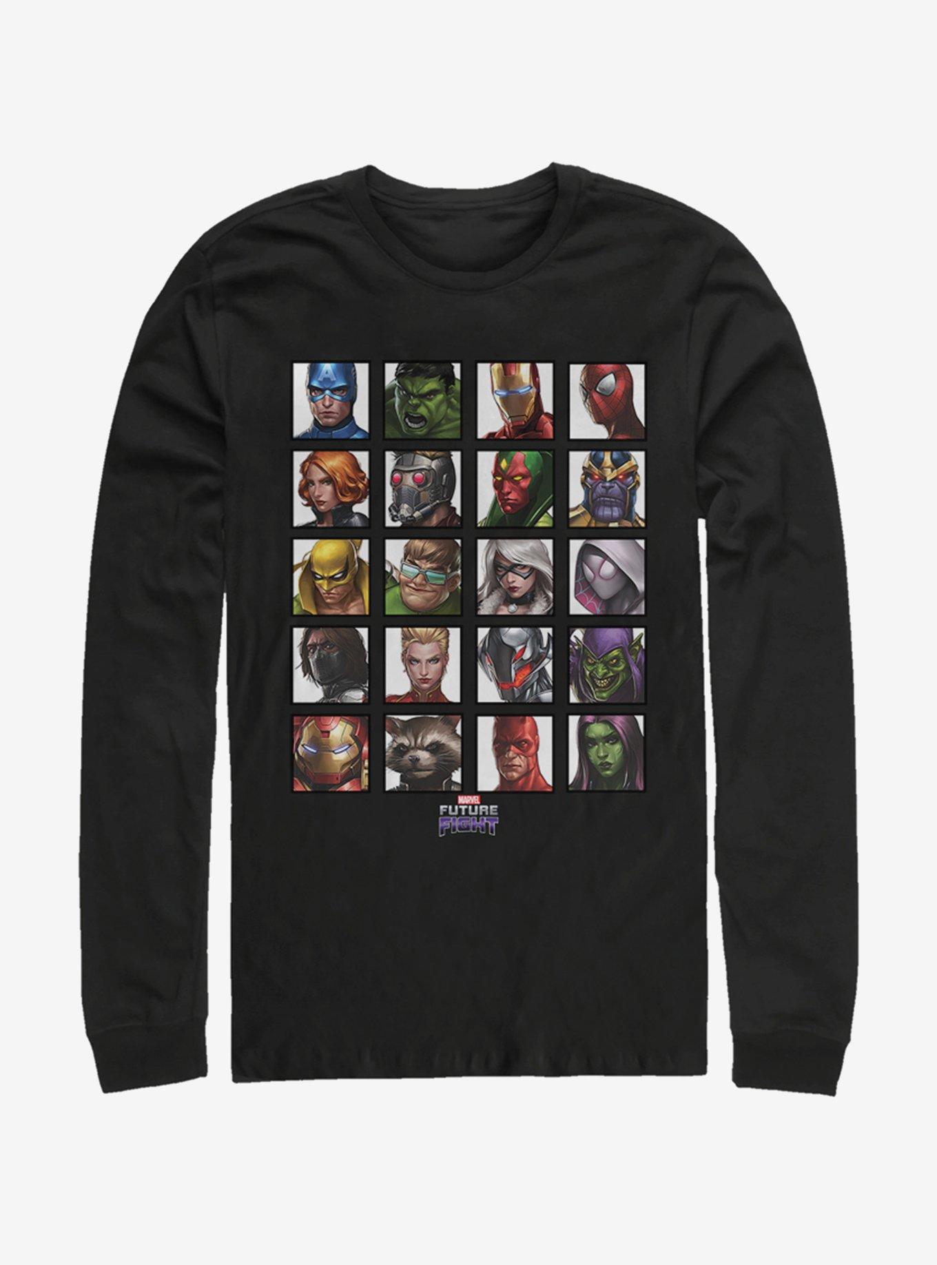 Marvel Avengers Hero Faces Long-Sleeve T-Shirt, , hi-res