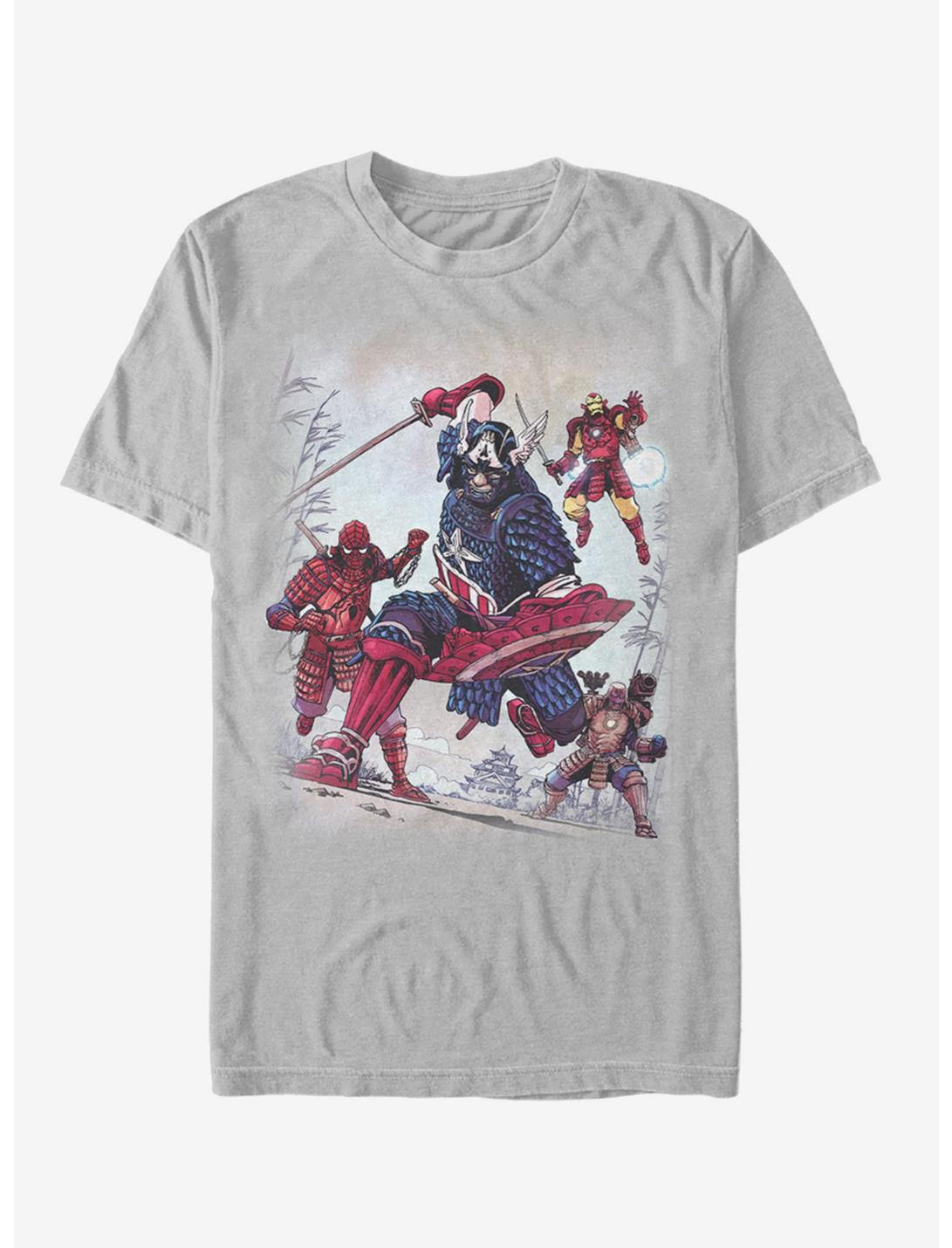Marvel Avengers Samurai Warriors T-Shirt, SILVER, hi-res