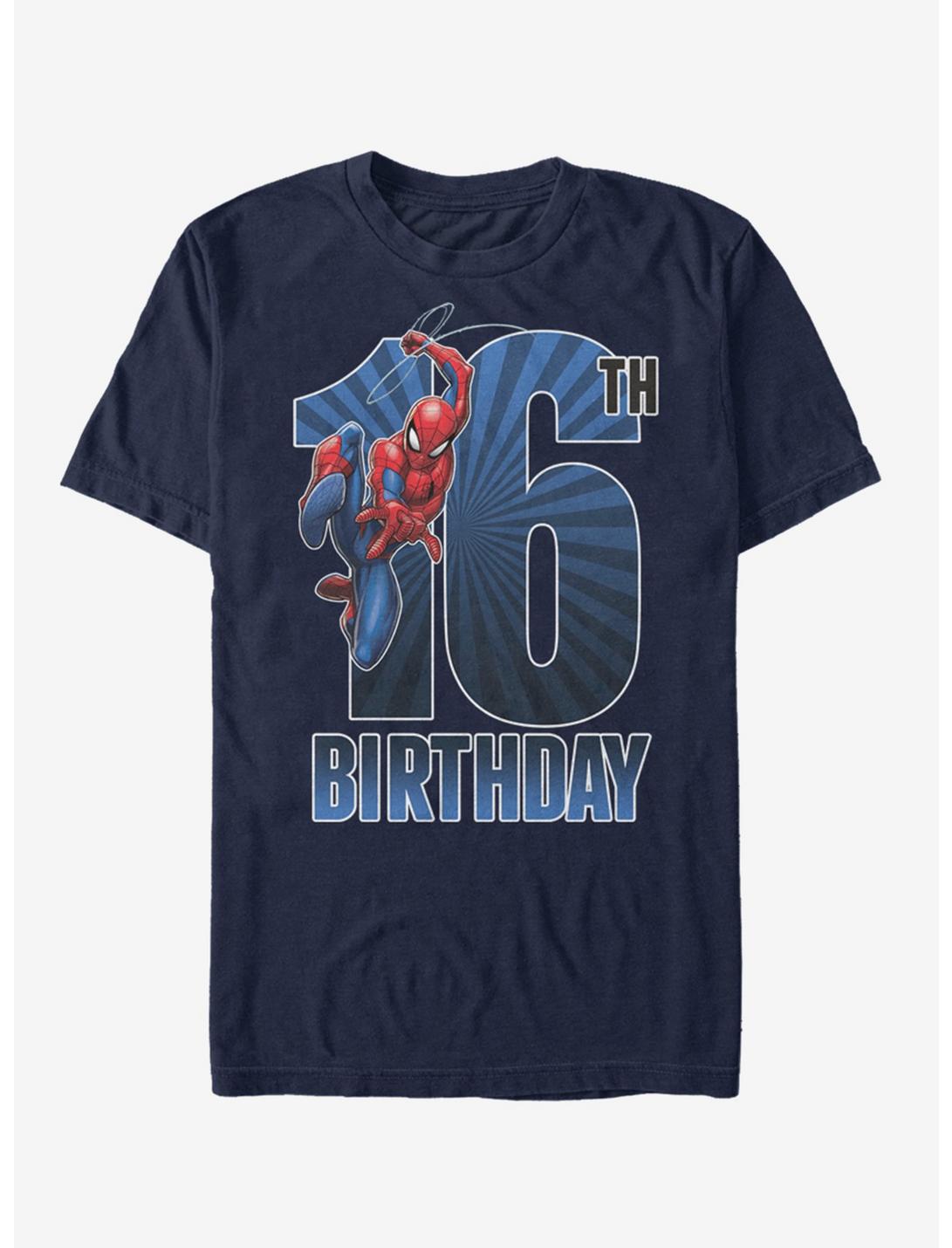 Marvel Spider-Man 16th Birthday T-Shirt, NAVY, hi-res