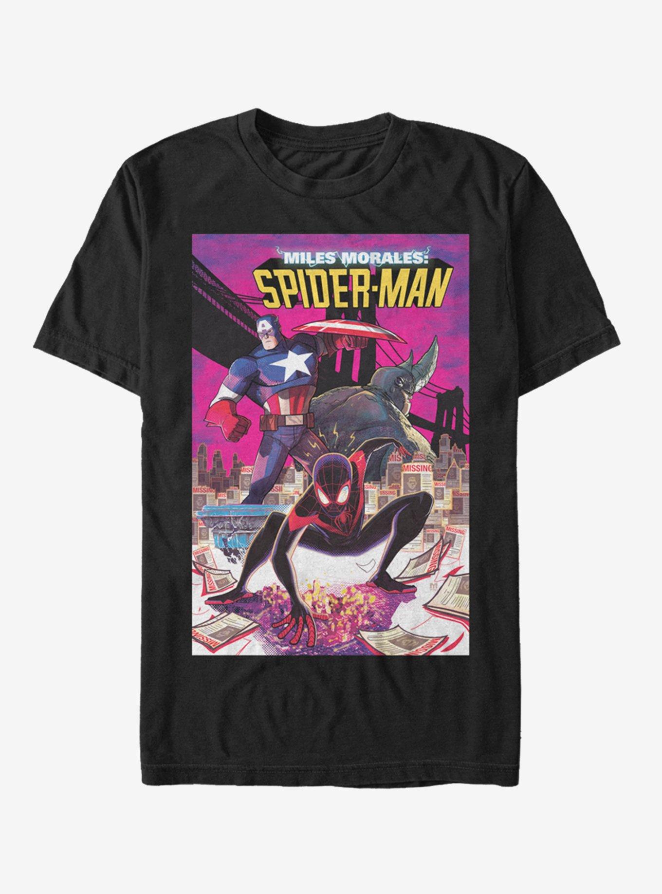 Marvel Spider-Man Miles Morales T-Shirt - BLACK | BoxLunch