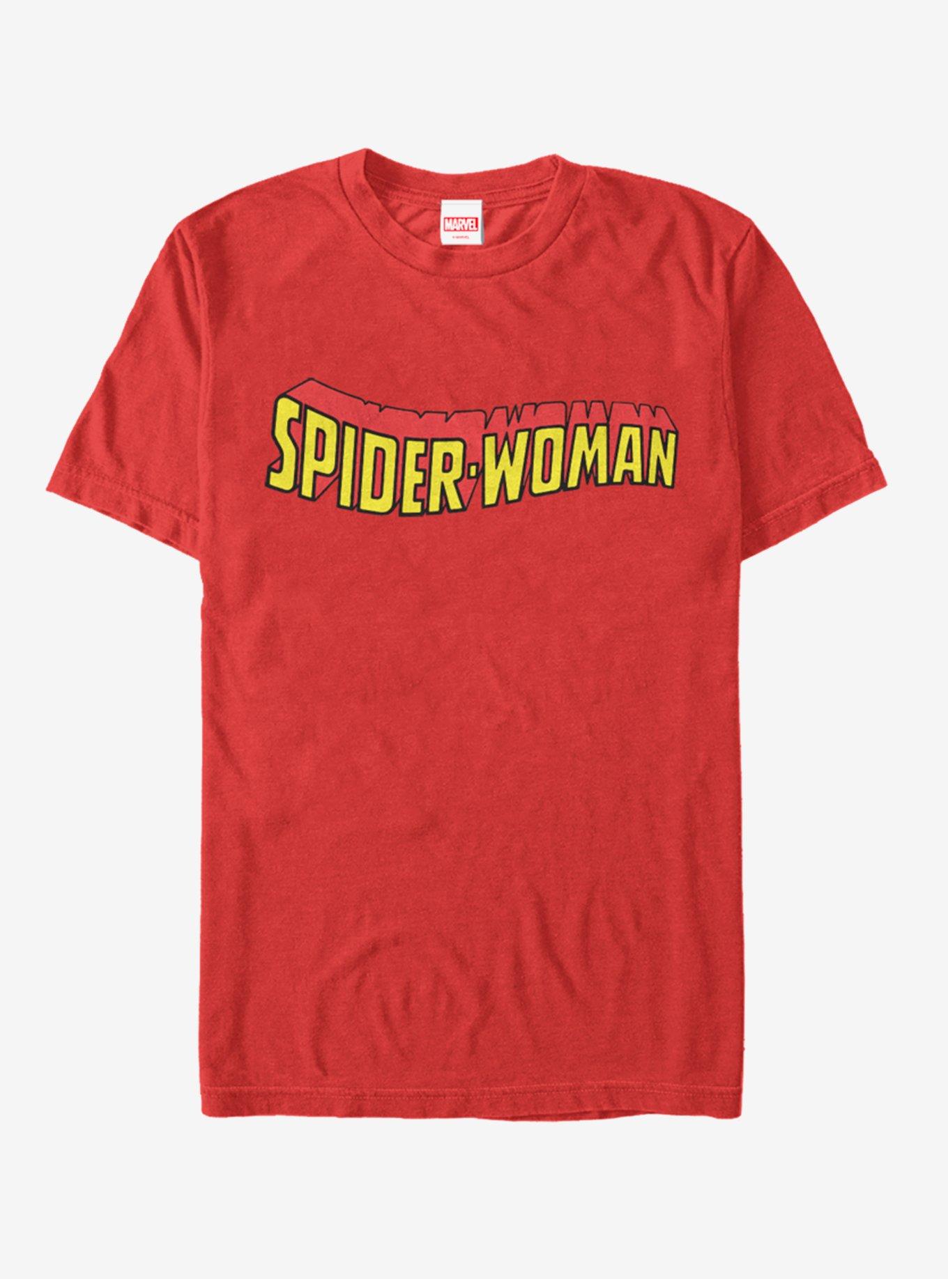 Marvel Spider-Man Spider-Woman Logo T-Shirt, RED, hi-res
