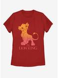 Disney The Lion King Simba Fade Womens T-Shirt, RED, hi-res