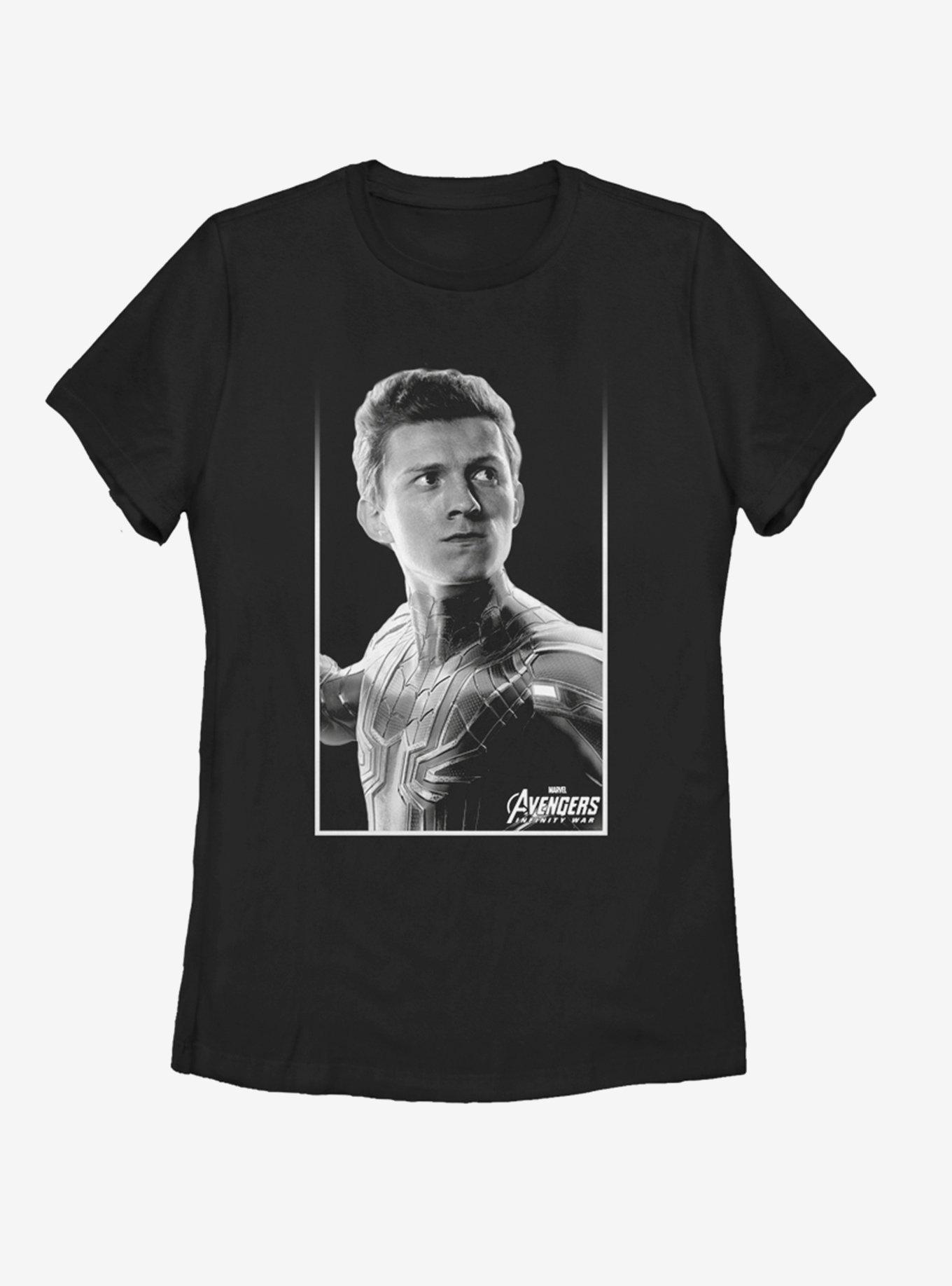 Marvel Spider-Man Tom Holland Womens T-Shirt, BLACK, hi-res