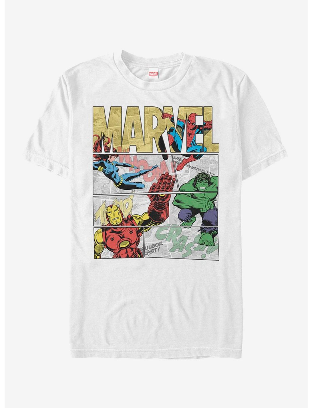 Marvel Avengers Hero Panels Color T-Shirt, WHITE, hi-res