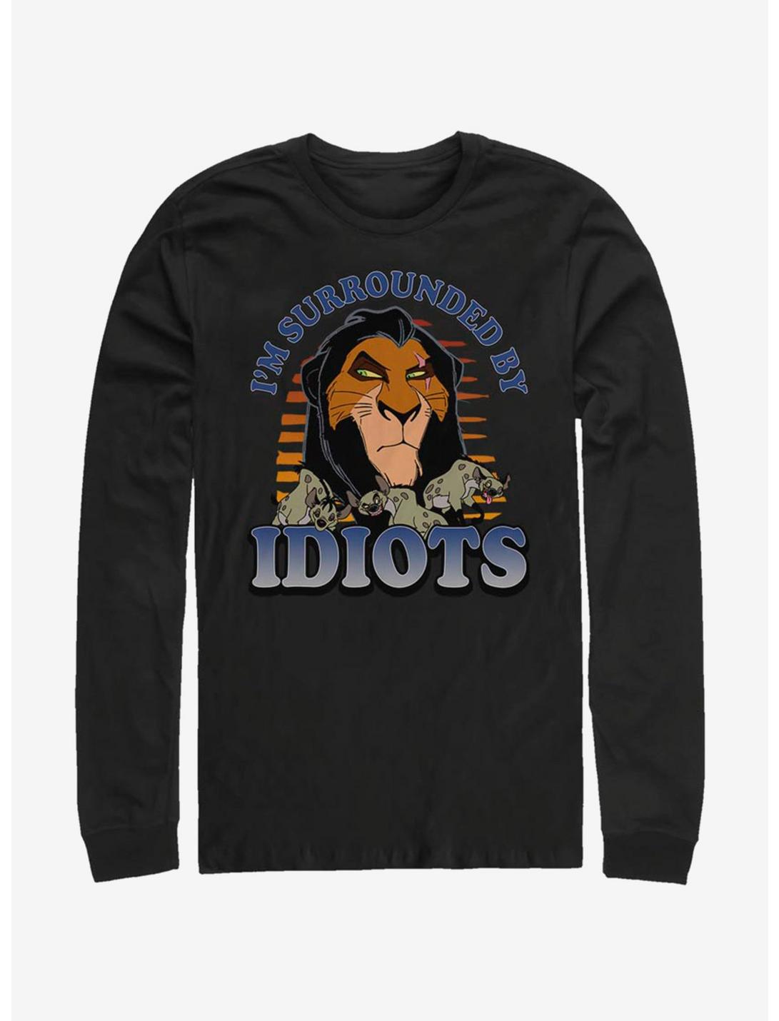 Disney The Lion King Idiots Long-Sleeve T-Shirt, BLACK, hi-res
