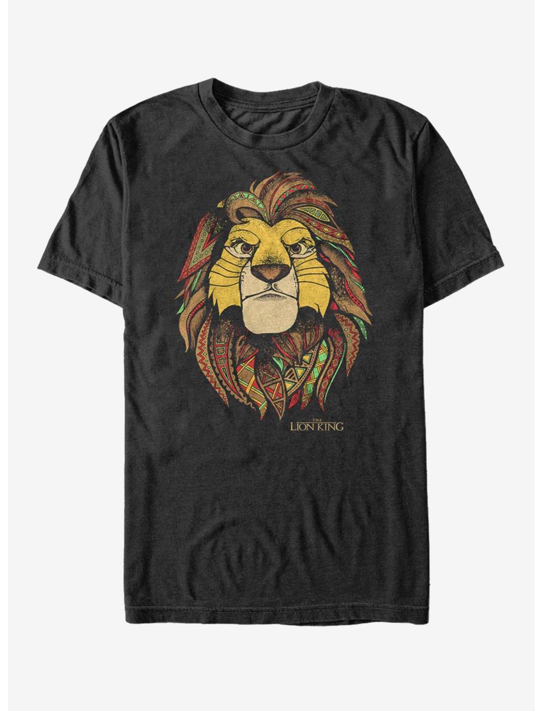 Disney The Lion King 2019 Simba Pattern T-Shirt, BLACK, hi-res