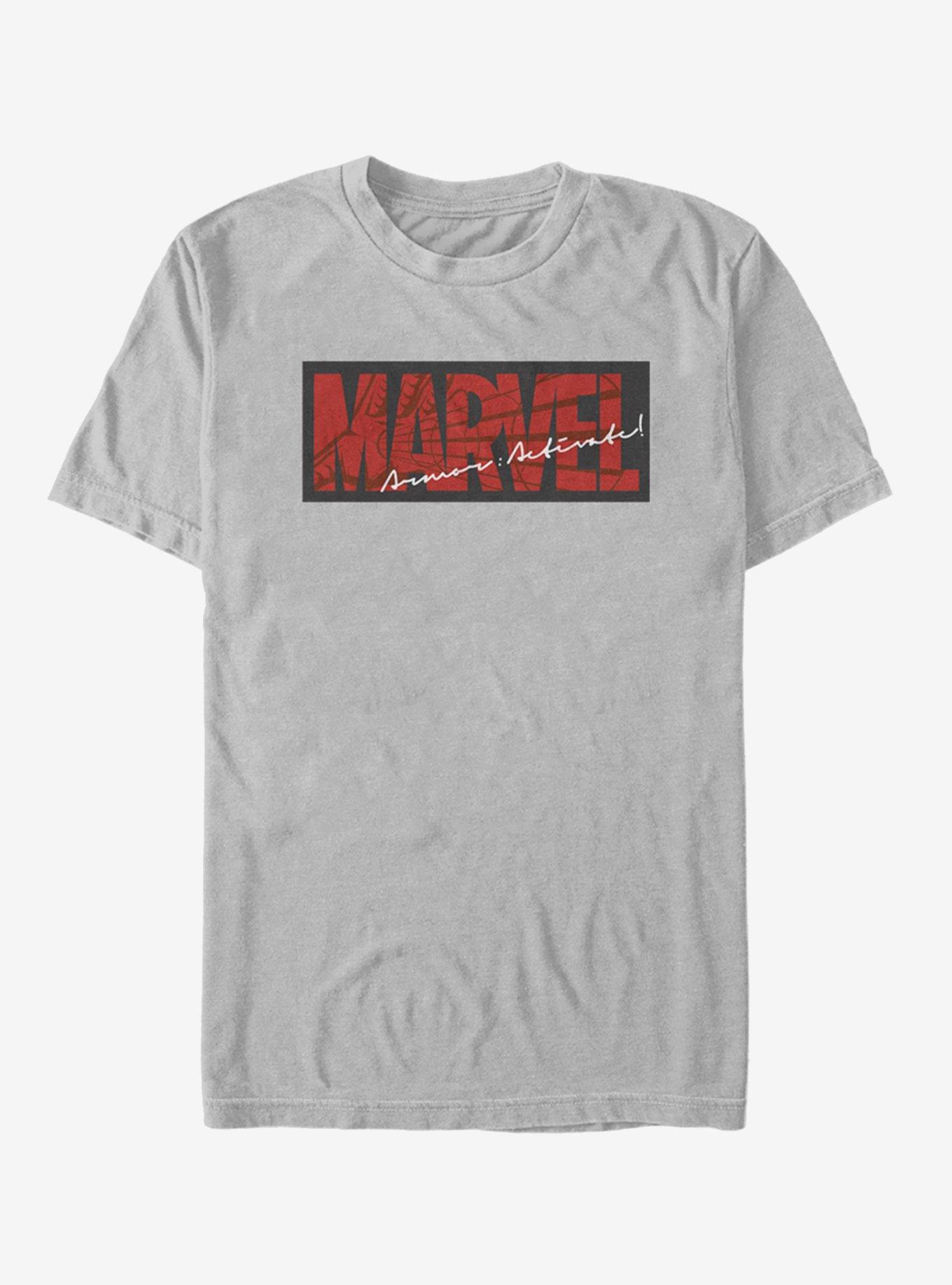 Marvel Logo Spider-Man Print T-Shirt, SILVER, hi-res