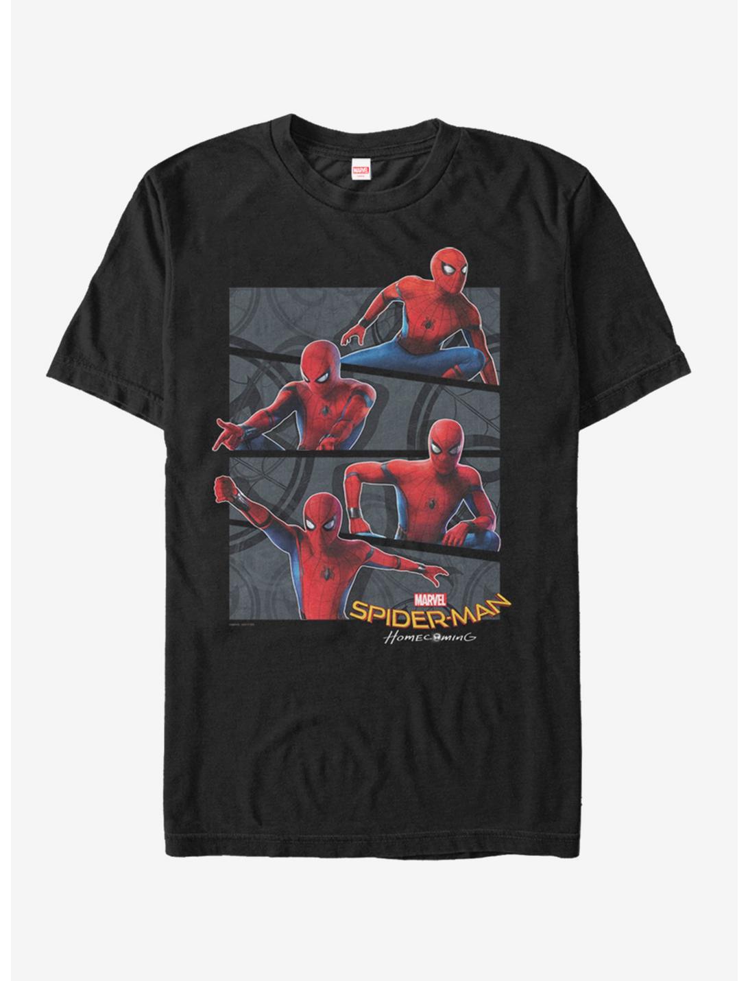 Marvel Spider-Man: Homecoming Spidey Times Four T-Shirt, BLACK, hi-res