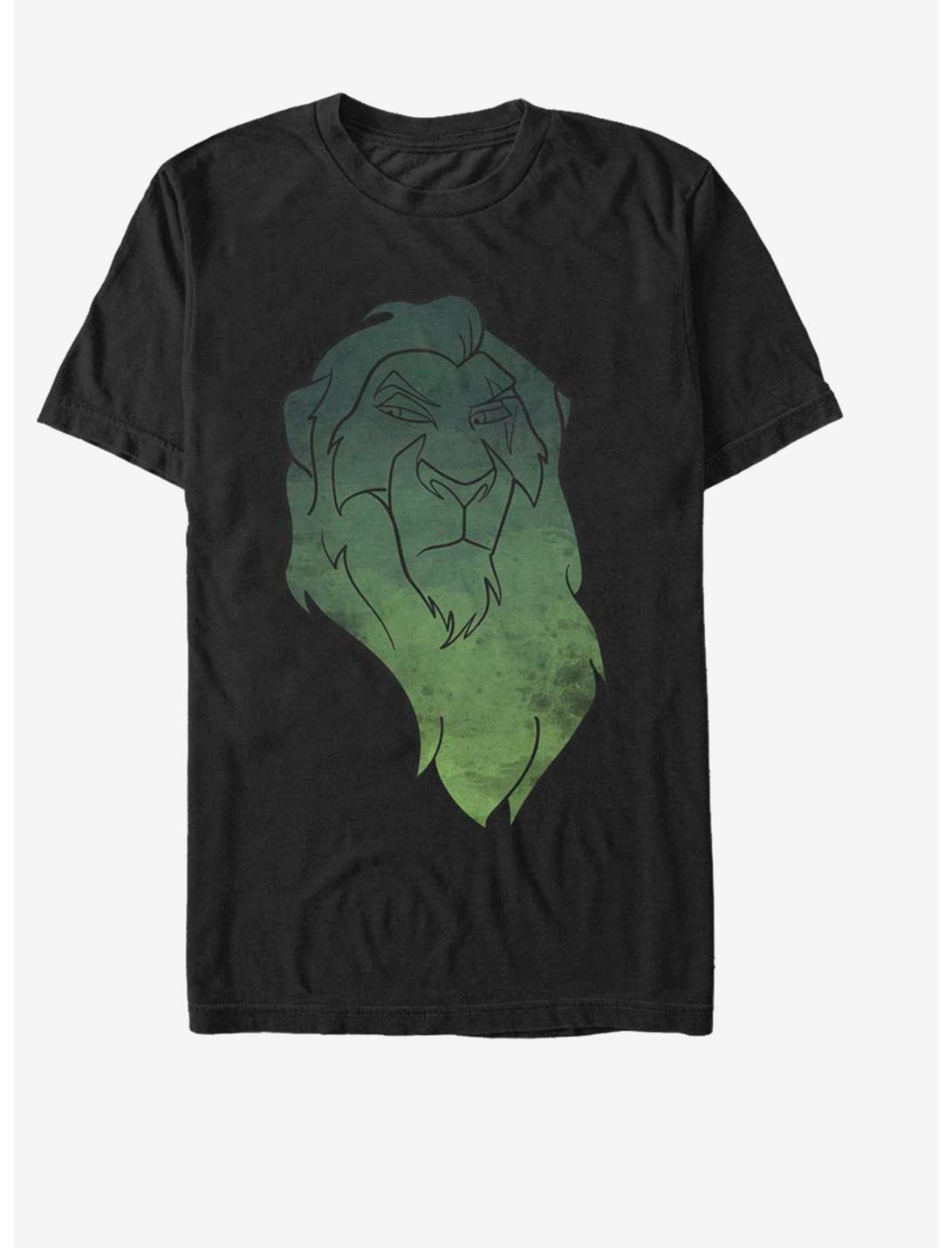 Disney The Lion King Watercolor Scar T-Shirt, BLACK, hi-res