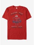 Marvel Spider-Man Made The Nice List T-Shirt, RED, hi-res