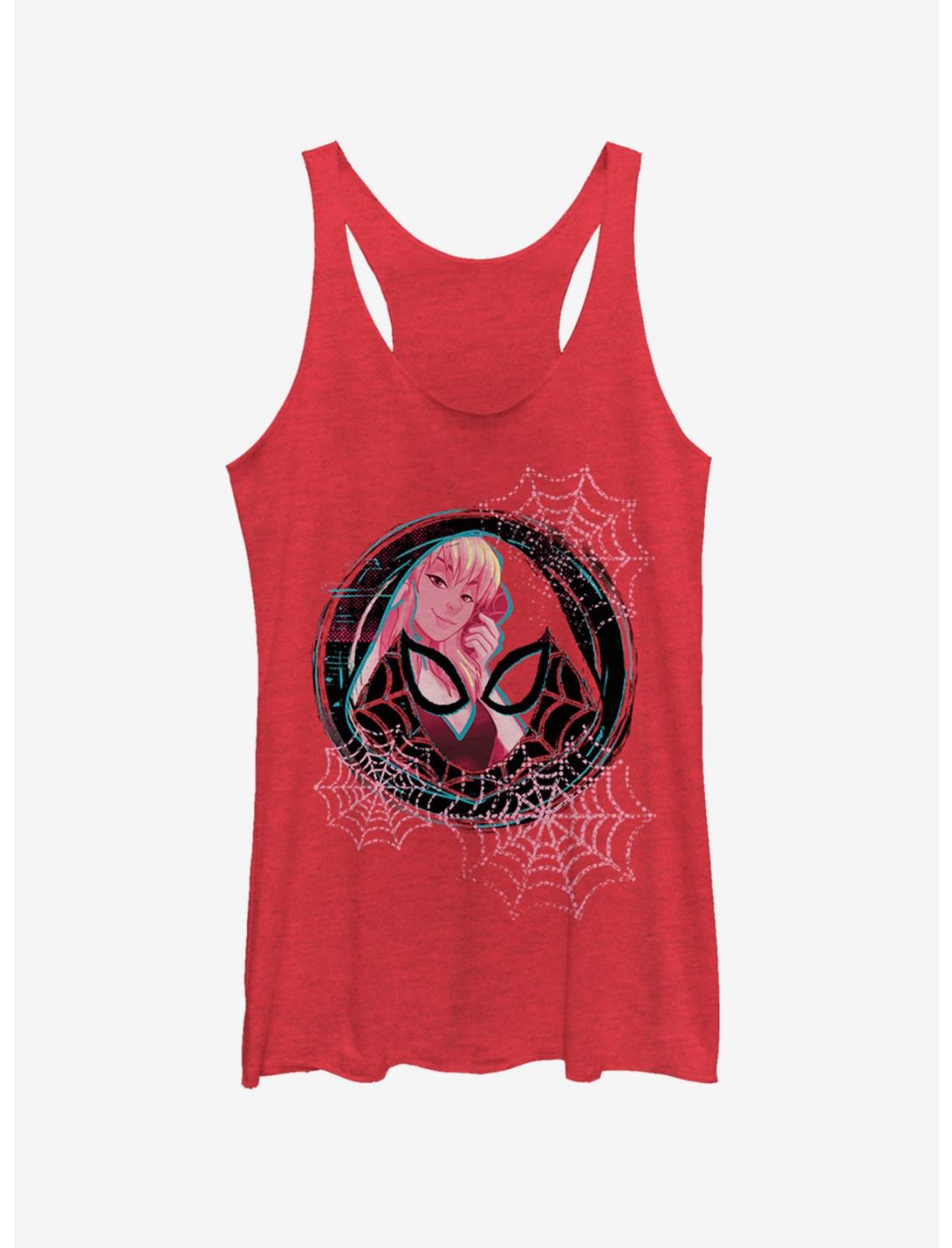 Marvel Spider-Man Spider-Gwen Smirk Womens Tank Top, RED HTR, hi-res