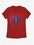 Marvel Spider-Man Layered Logo Womens T-Shirt, RED, hi-res
