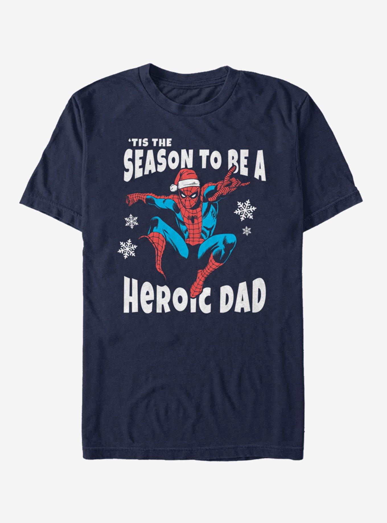 Marvel Spider-Man Heroic Dad T-Shirt, NAVY, hi-res