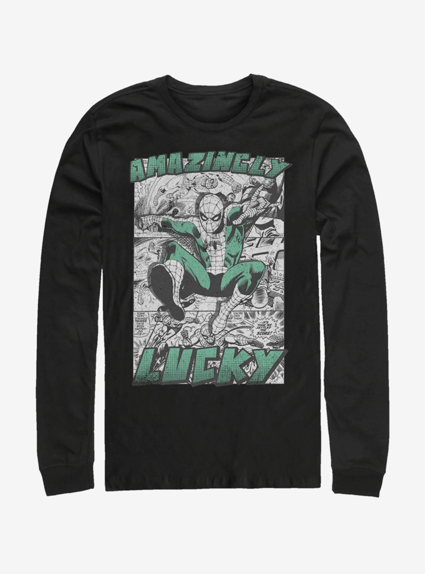 Marvel Spider-Man Amazingly Lucky Long-Sleeve T-Shirt, , hi-res
