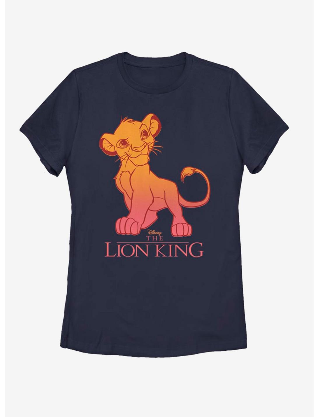 Disney The Lion King Simba Fade Womens T-Shirt, NAVY, hi-res