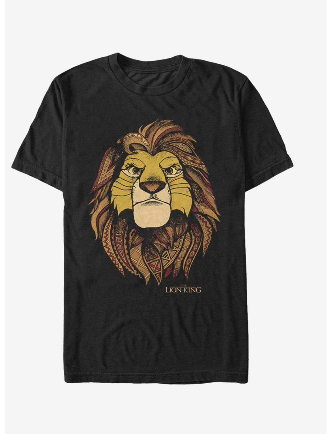 Disney The Lion King Simba Pattern T-Shirt, BLACK, hi-res
