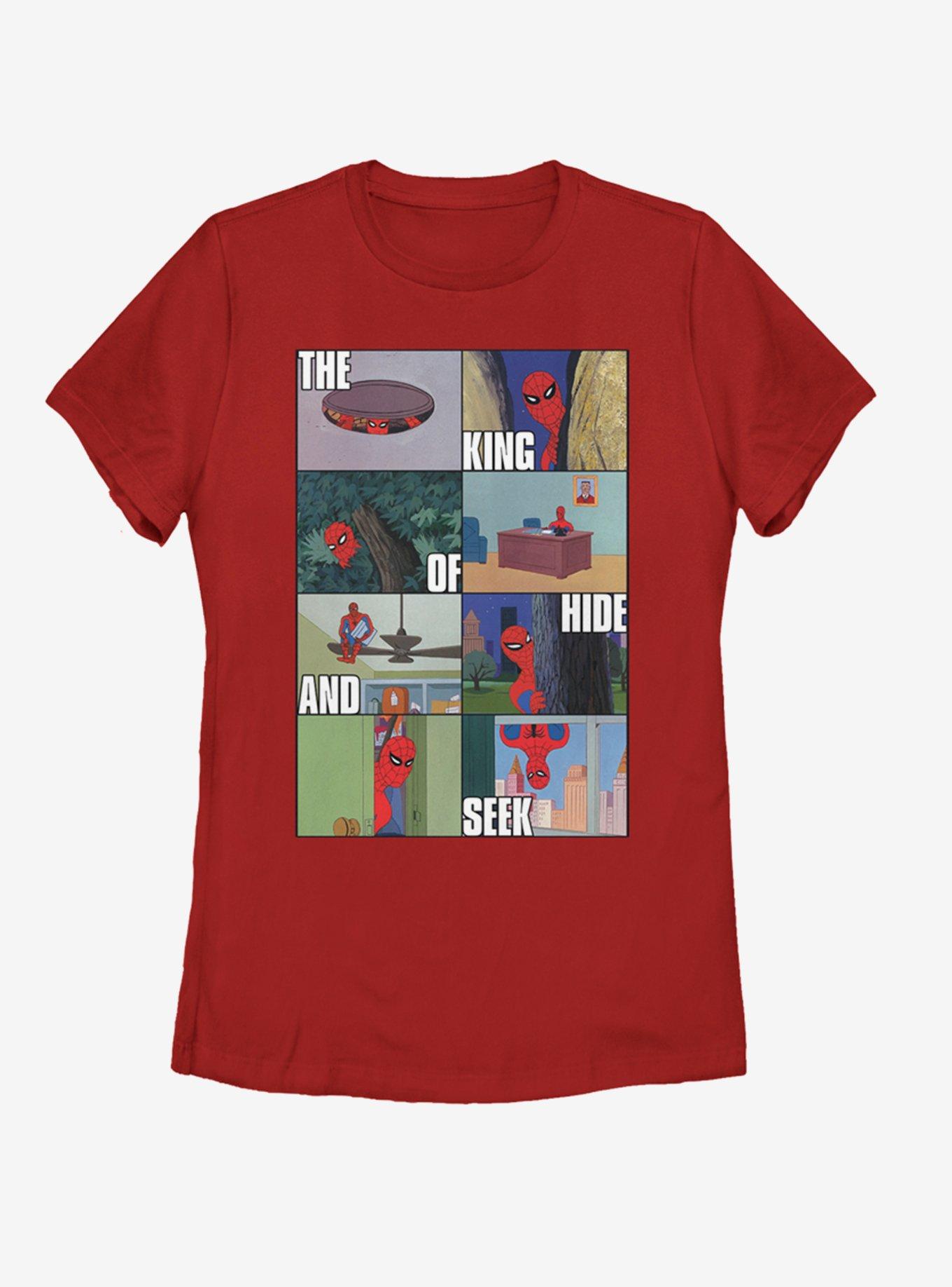 Marvel Spider-Man King of Hide and Seek Womens T-Shirt, RED, hi-res