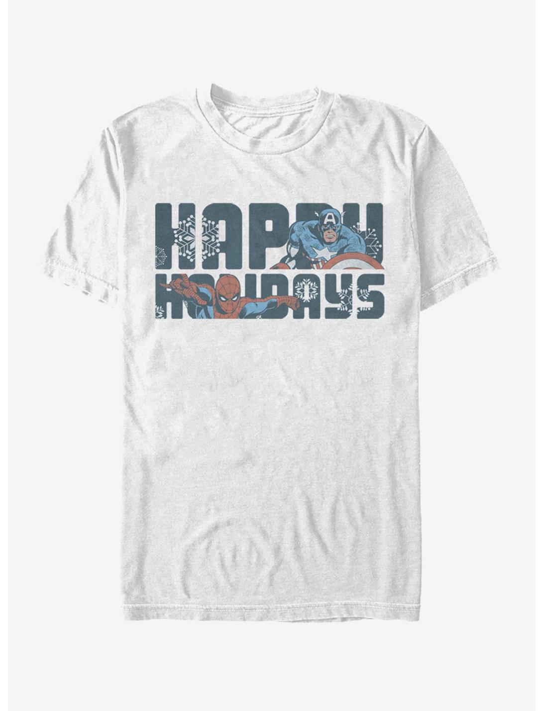 Marvel Spider-Man Happiest Of Holidays T-Shirt, WHITE, hi-res