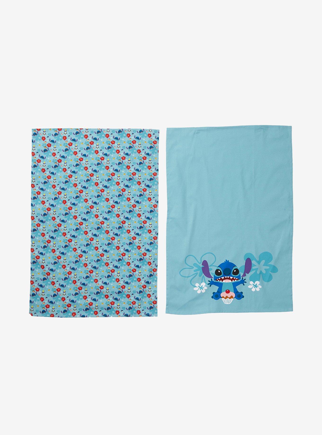 Disney, Kitchen, Disney Stitch Kitchen Set Cupcake Baking Set Wooden  Plate 2 Pack Tea Towels