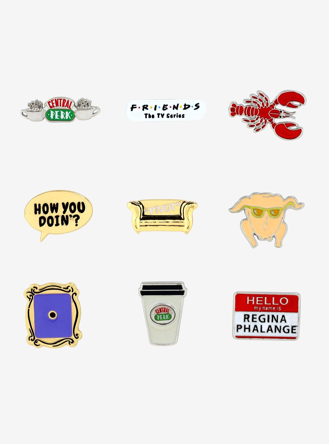 Friends Tv Show Jewelry 6-Piece Enamel Pins Set - Cute TV Show
