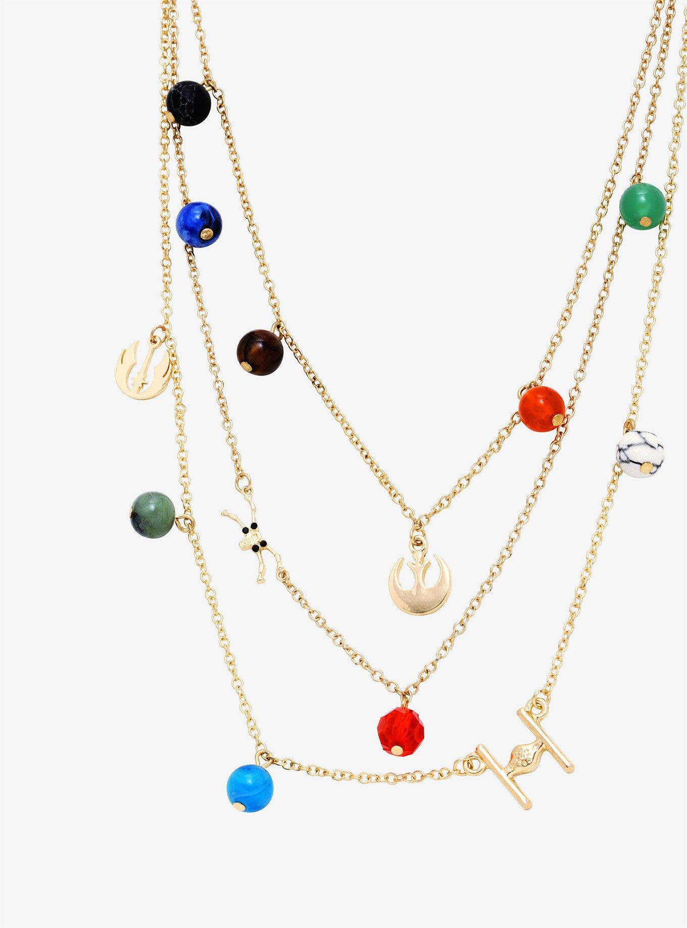 Star Wars Planets Layered Necklace - BoxLunch Exclusive, , hi-res