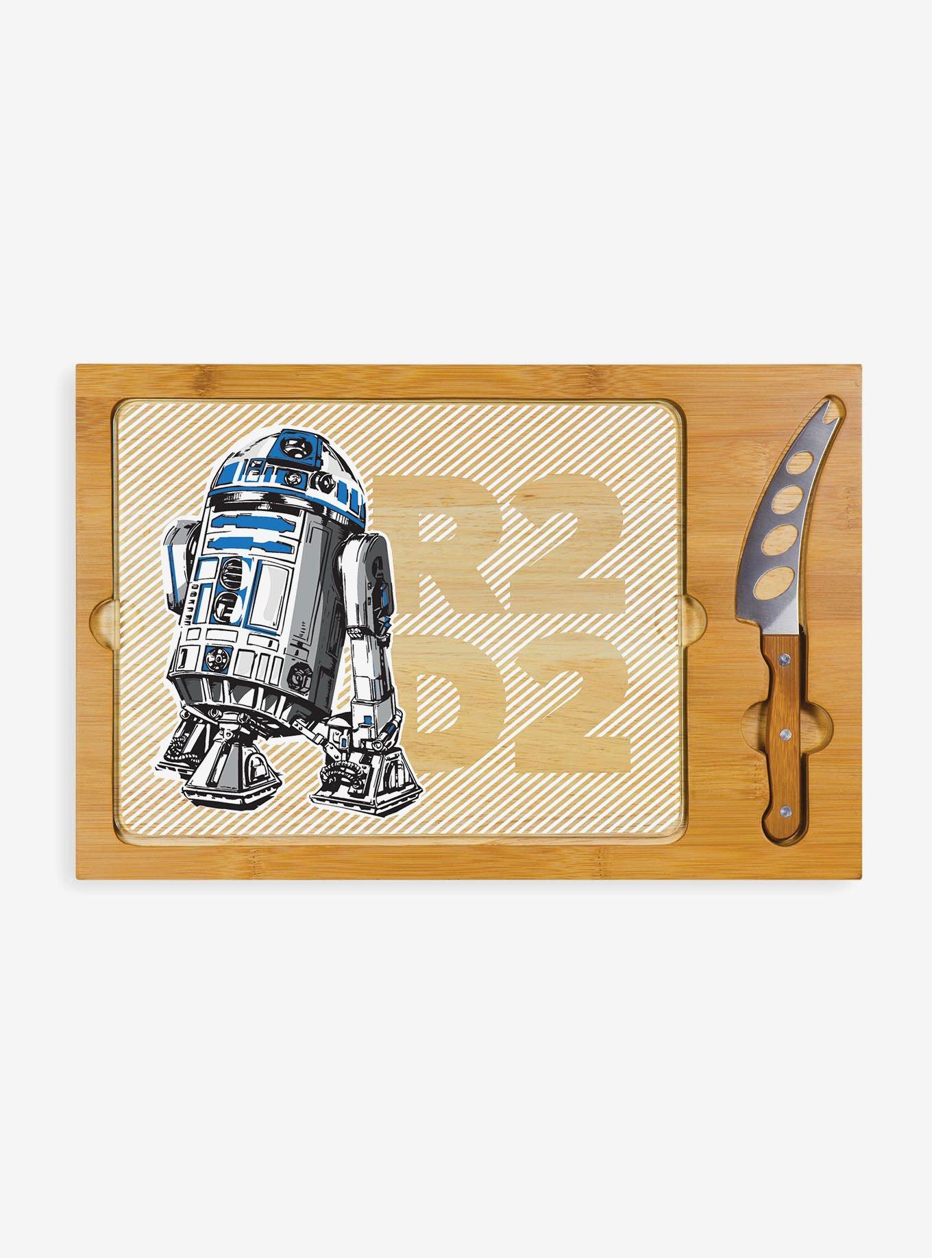 Star Wars R2-D2 Icon Glass Top Serving Tray & Knife Set