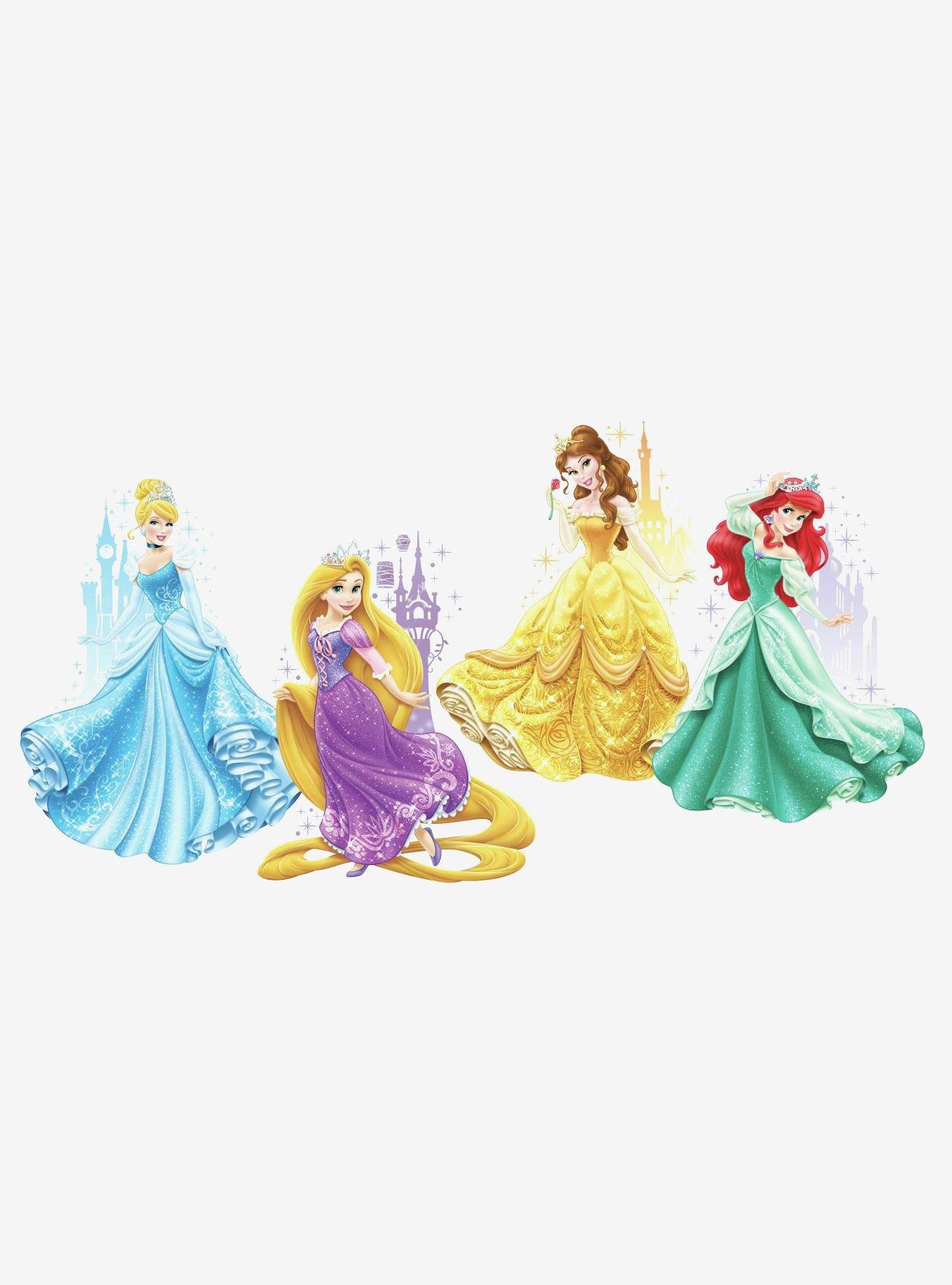 Disney Princesses \u0026 Castles Peel And Stick Giant Wall Decals | Hot Topic, image size:1091x1430