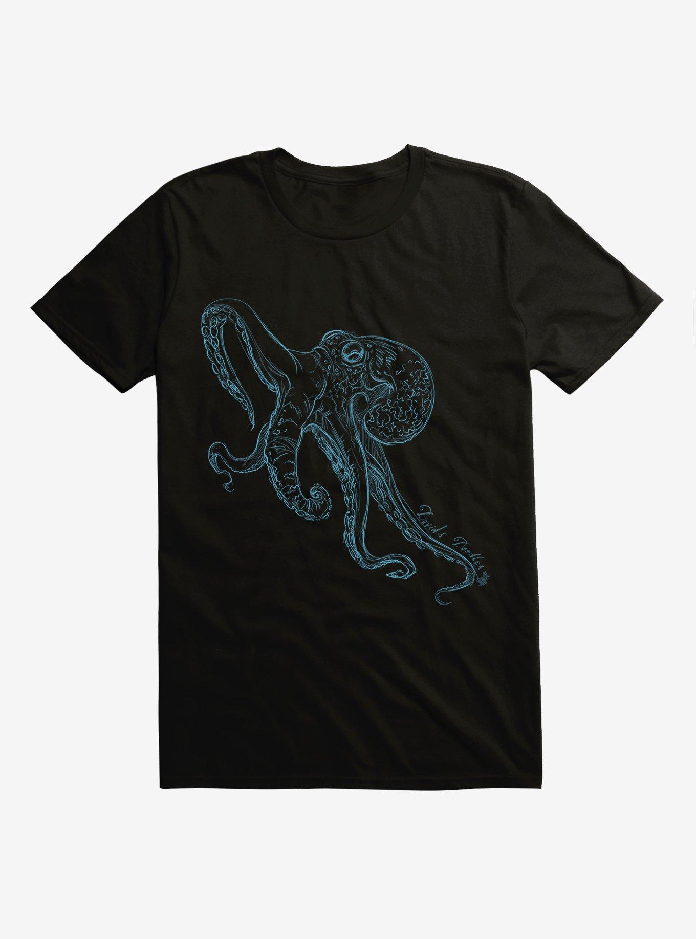 BL Creators: David's Doodles Octopus Line Art T-Shirt, , hi-res