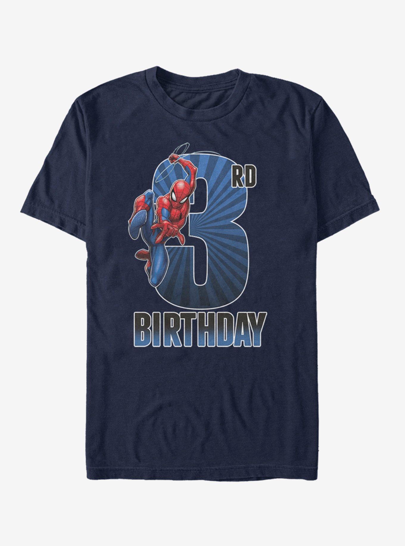 Marvel Spider-Man 3rd Birthday T-Shirt, NAVY, hi-res