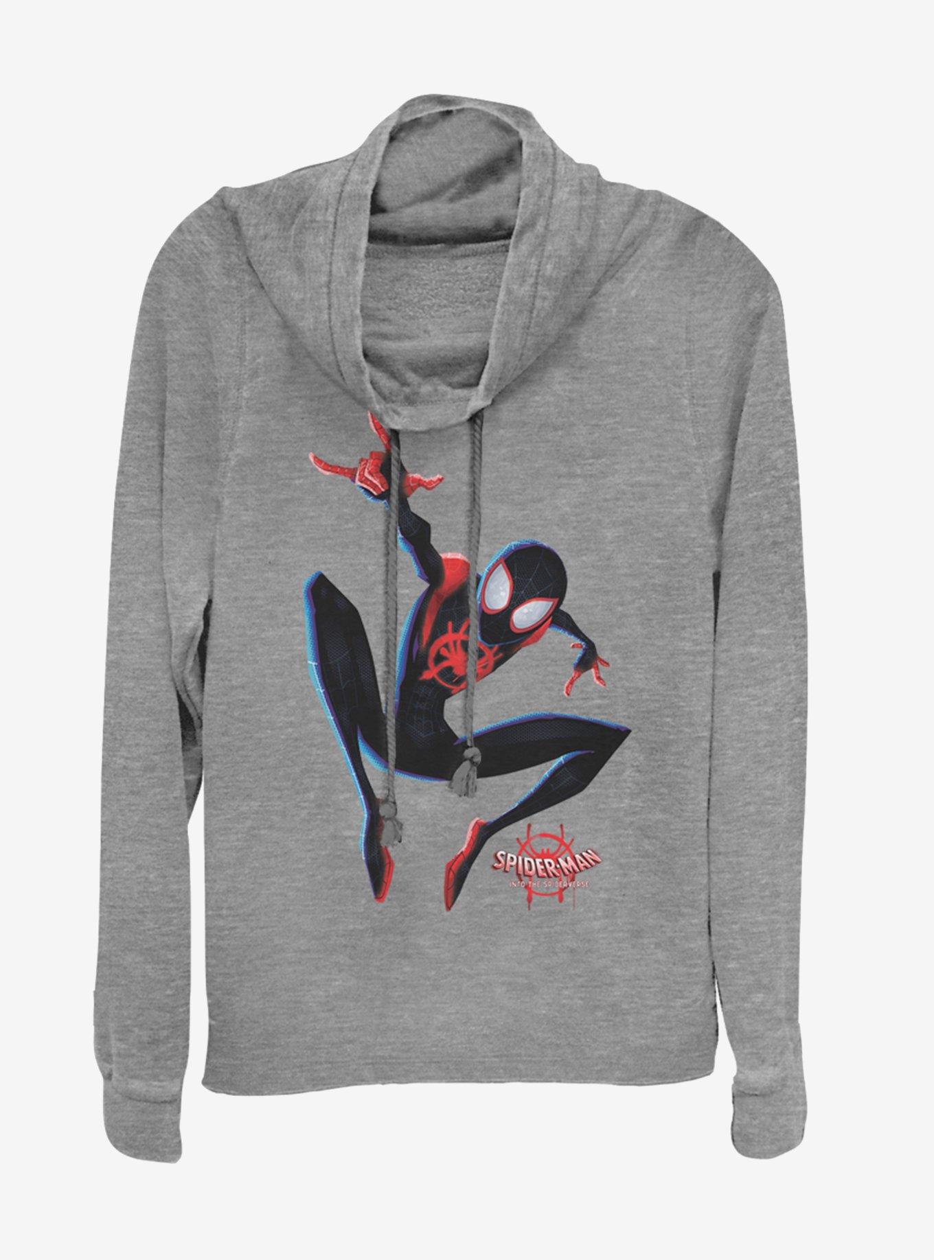 Marvel Spider-Man Big Miles Cowlneck Long-Sleeve Womens Top , , hi-res