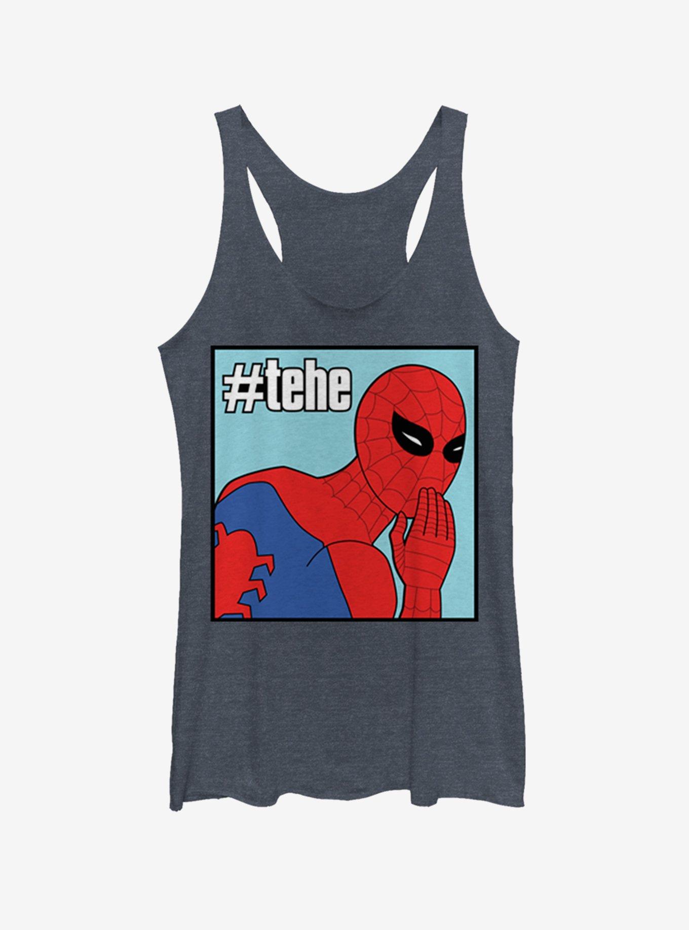 Marvel Spider-Man TeeHee Womens Tank Top, NAVY HTR, hi-res