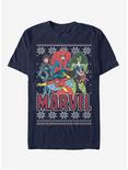 Marvel Christmas Sweater Heroines T-Shirt, NAVY, hi-res