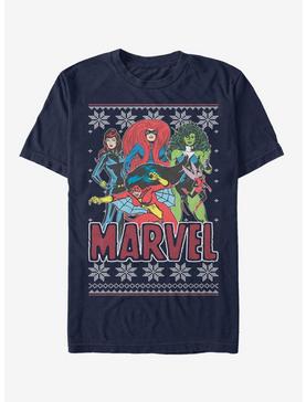 Marvel Christmas Sweater Heroines T-Shirt, , hi-res