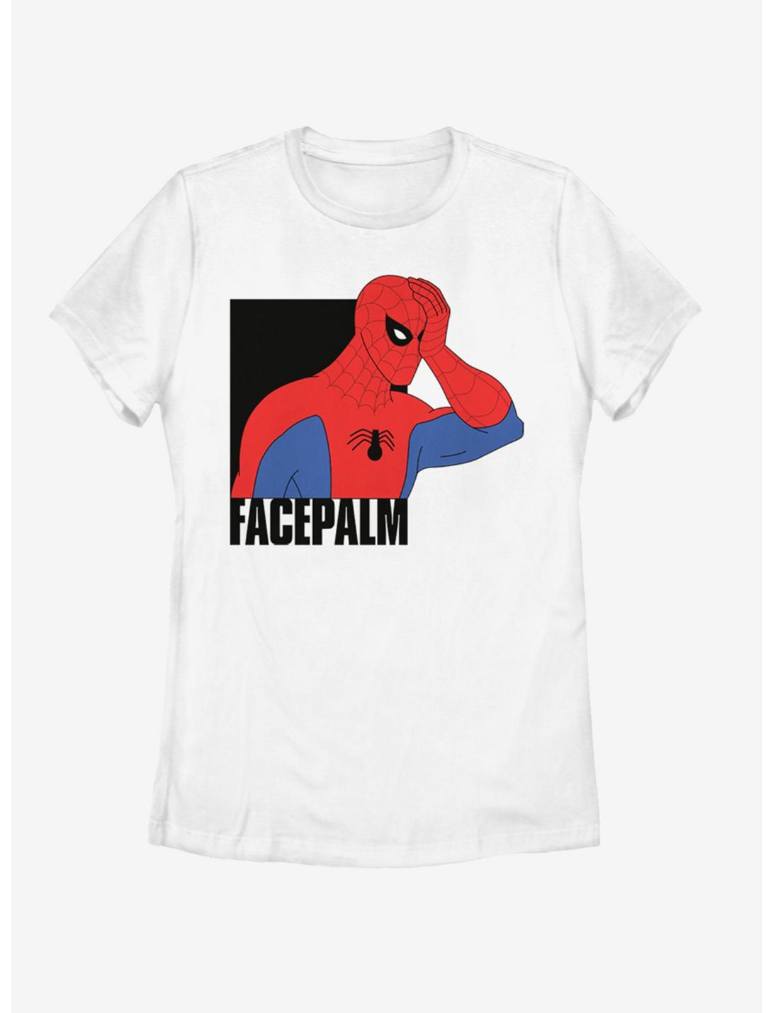 Marvel Spider-Man Facepalm Womens T-Shirt, WHITE, hi-res