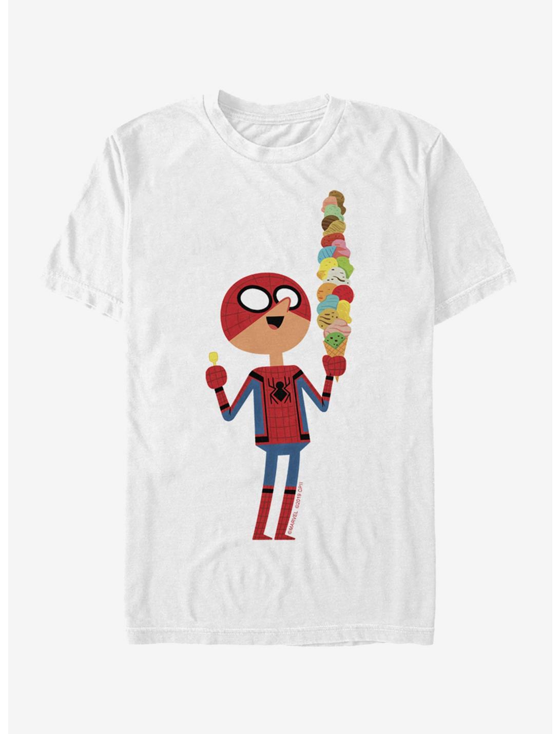 Marvel Spider-Man Ice Cream T-Shirt, WHITE, hi-res