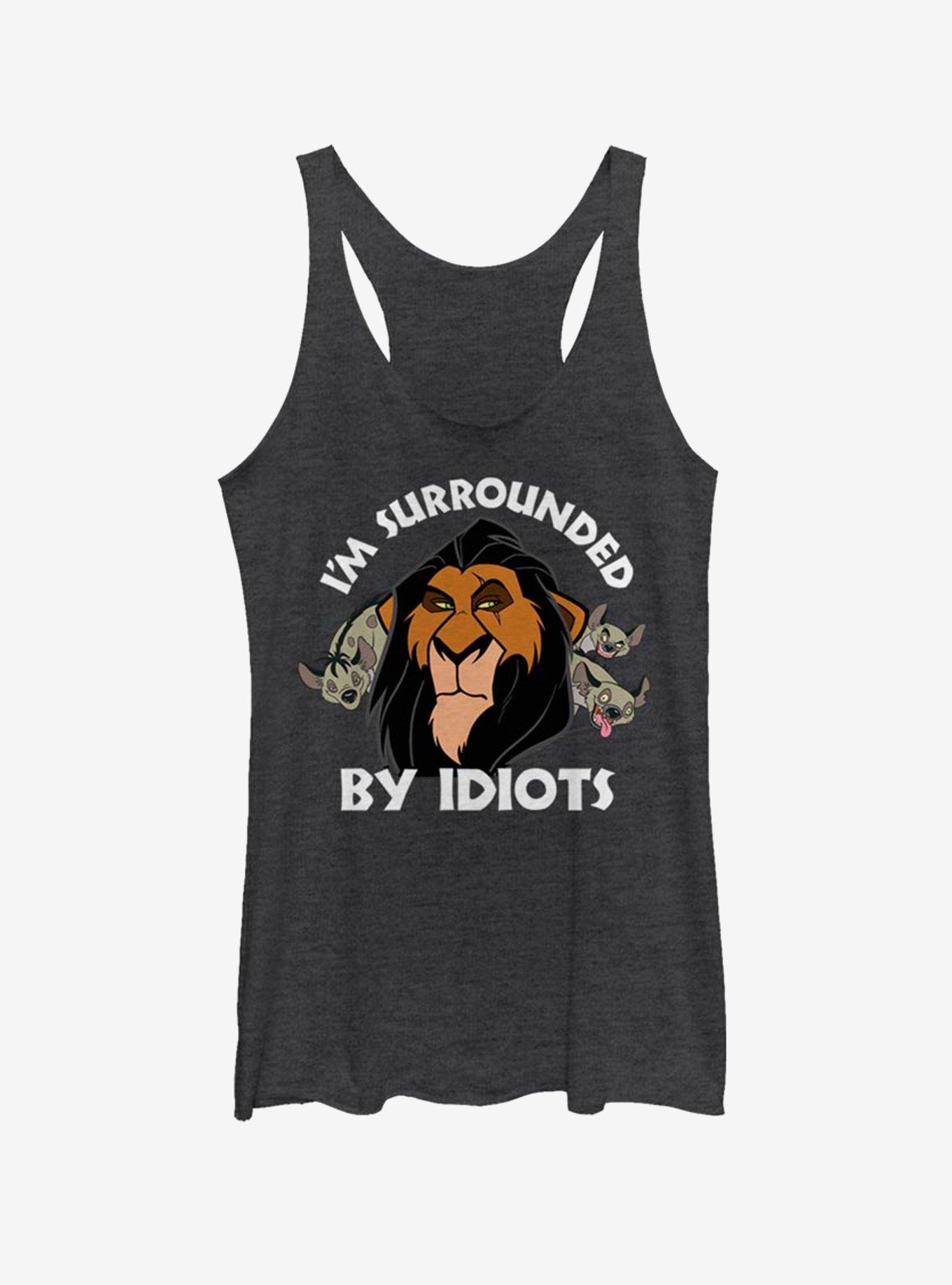 Disney The Lion King Surly Scar Womens Tank Top, BLK HTR, hi-res