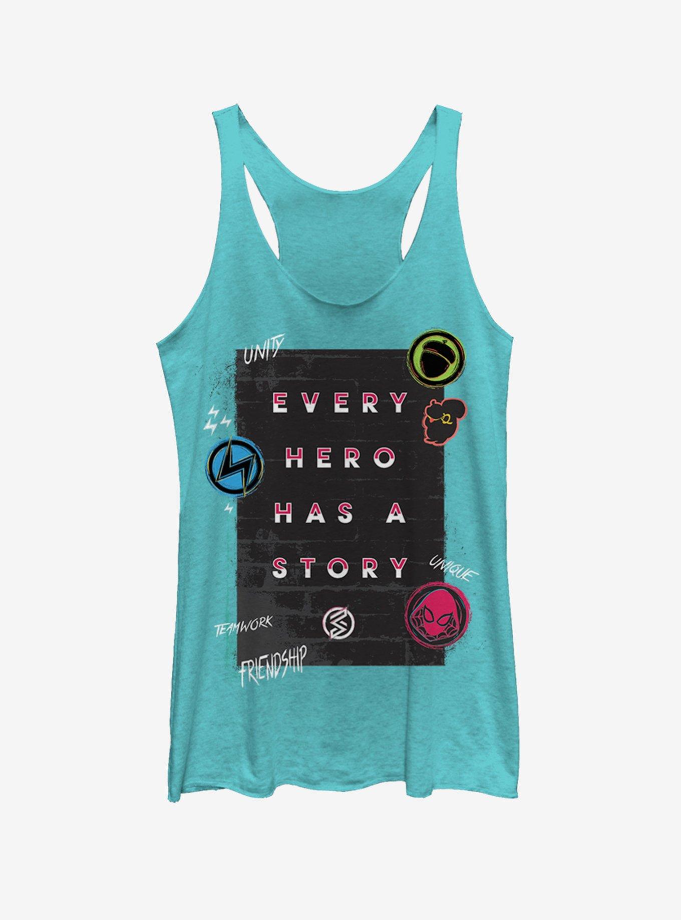 Marvel Spider-Man Hero Story Womens Tank Top, TAHI BLUE, hi-res