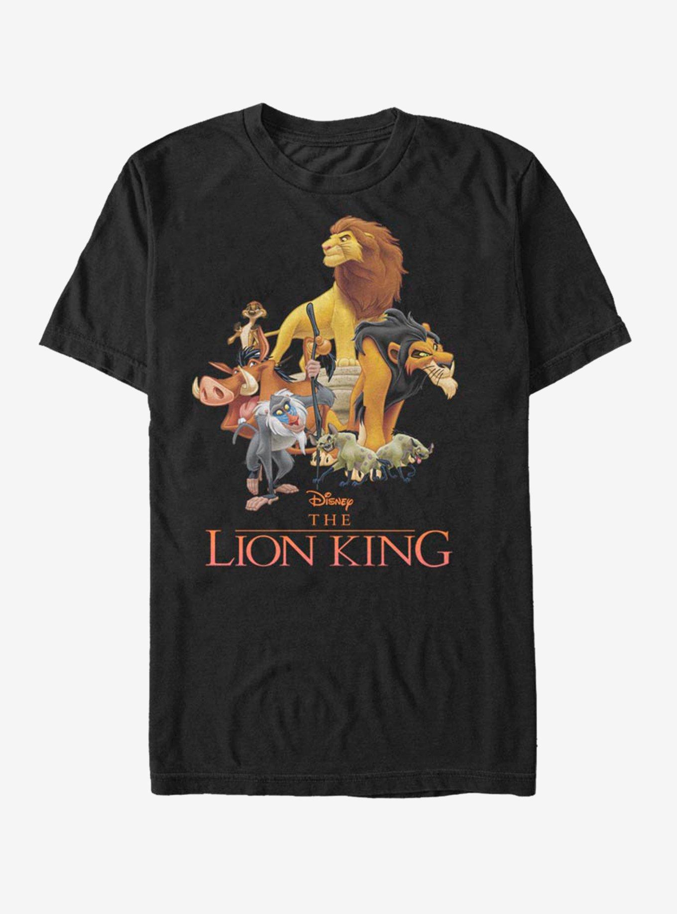 Disney The Lion King Stacked Lions T-Shirt - BLACK | BoxLunch