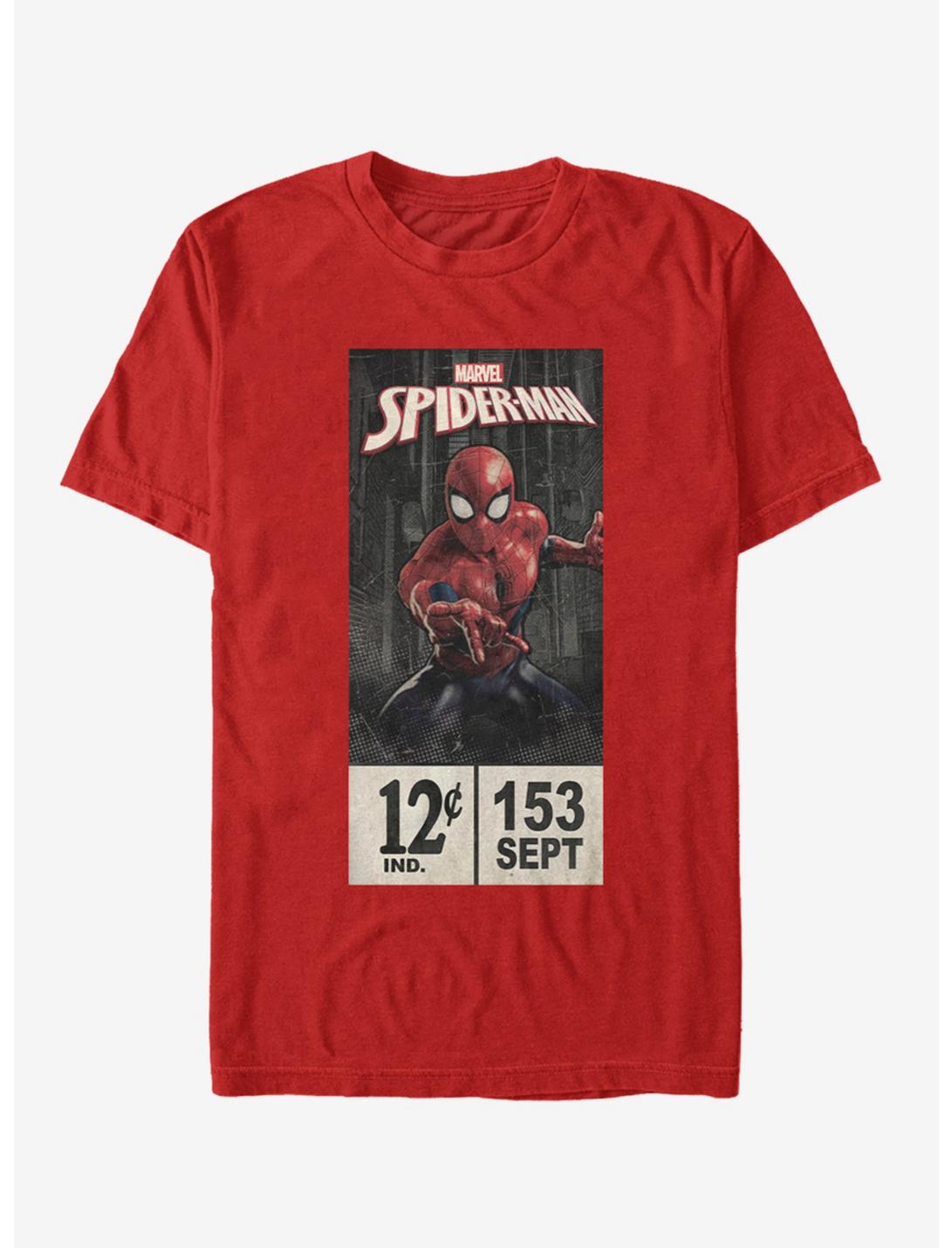 Marvel Spider-Man 12 Cent Label T-Shirt, RED, hi-res