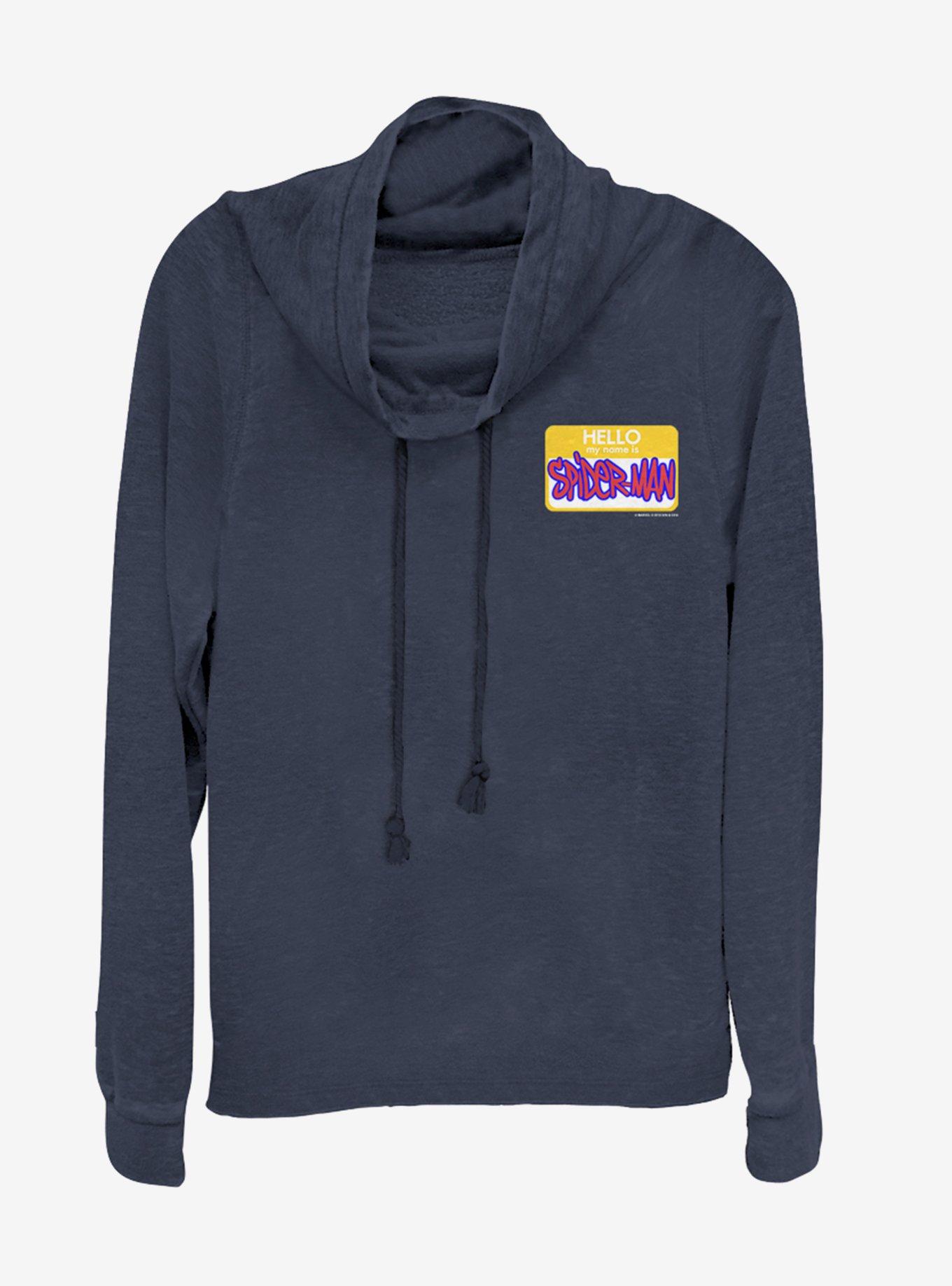 Marvel Spider-Man Name Tag Cowlneck Long-Sleeve Womens Top , , hi-res