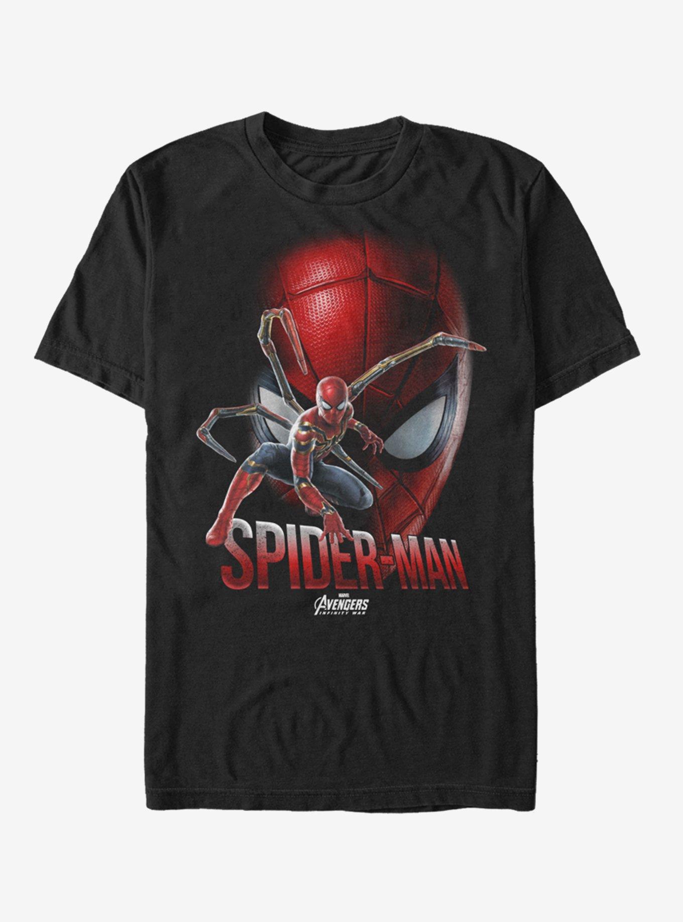 Marvel Avengers: Infinity War Iron-Spidey Face T-Shirt, BLACK, hi-res