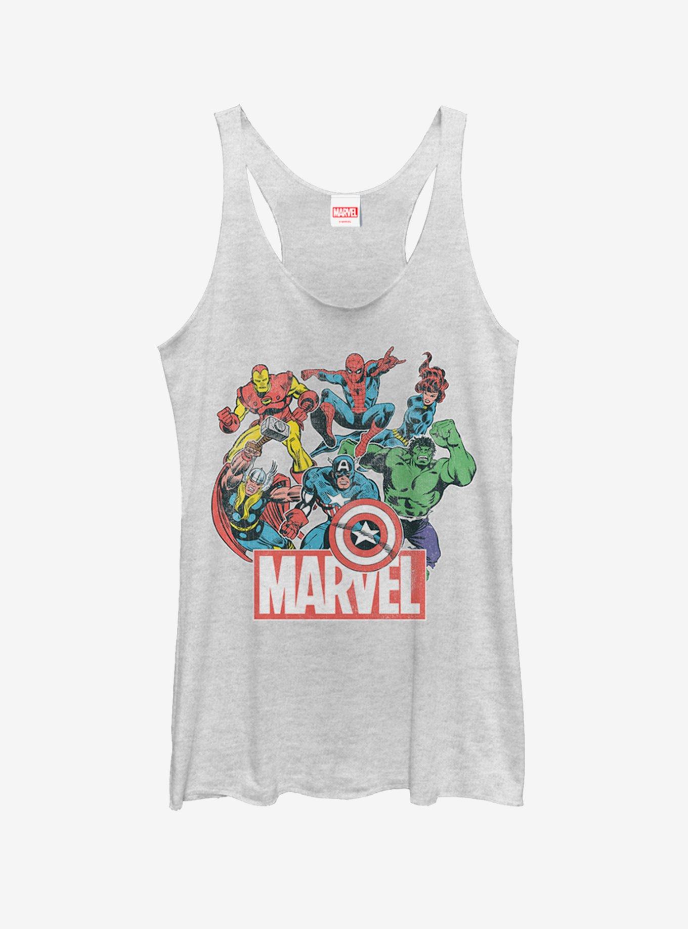 Marvel Avengers Hero Comp Womens Tank Top, WHITE HTR, hi-res
