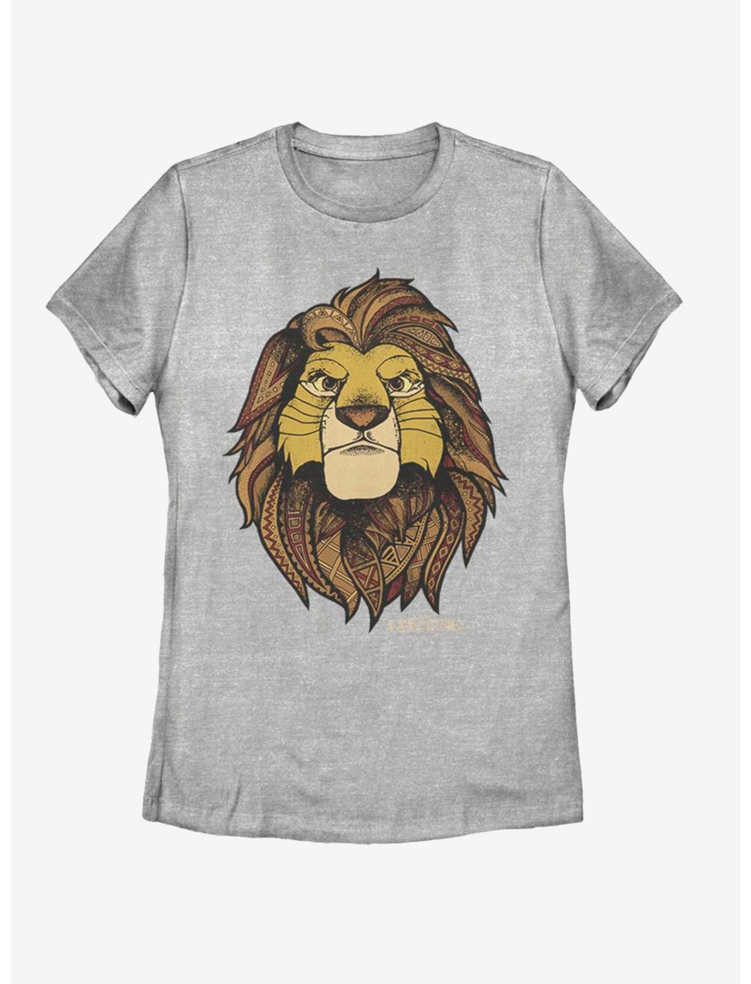 Disney The Lion King 2019 Simba Pattern Womens T-Shirt, ATH HTR, hi-res