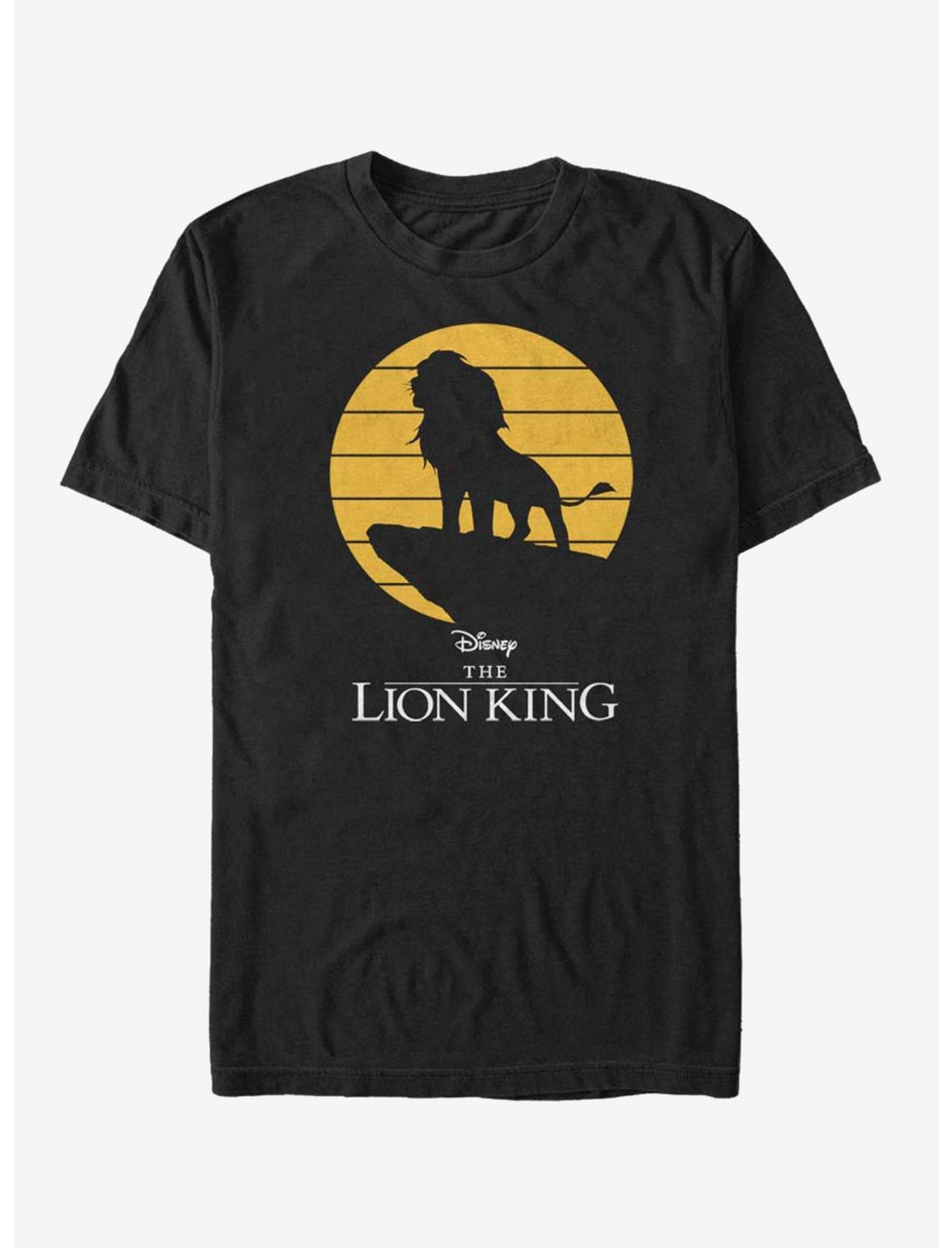 Disney The Lion King Simba Rock Silhouette T-Shirt, BLACK, hi-res