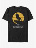 Disney The Lion King Simba Rock Silhouette T-Shirt, BLACK, hi-res
