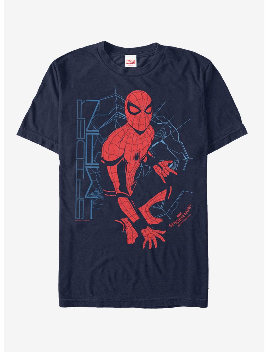 Marvel Spider-Man Seeing Red T-Shirt, NAVY, hi-res