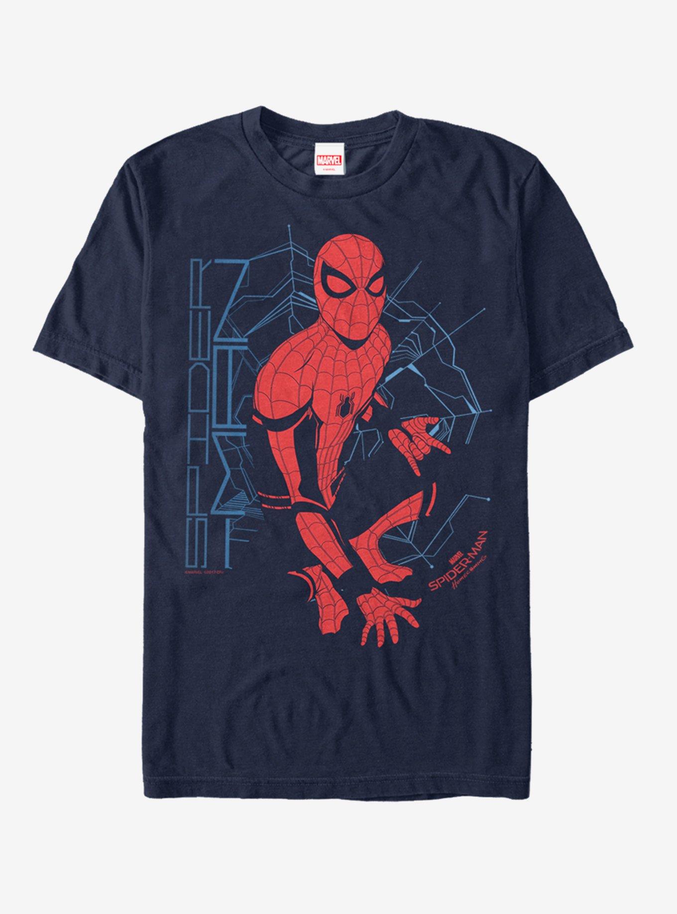 Marvel Spider-Man Seeing Red T-Shirt, NAVY, hi-res