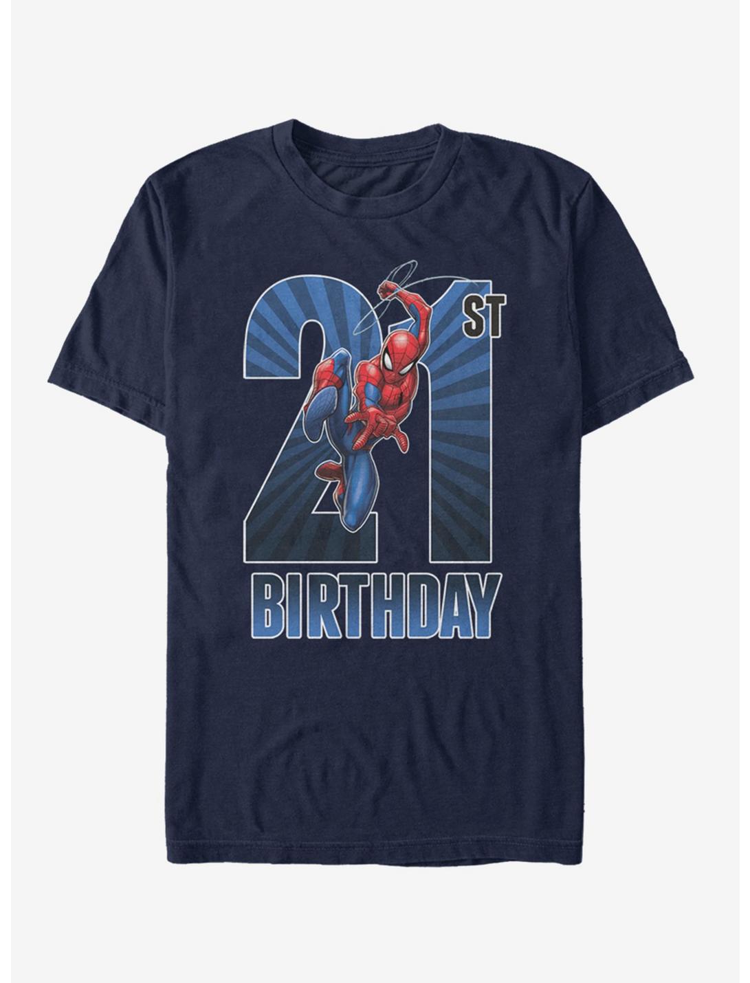 Marvel Spider-Man 21st Birthday T-Shirt, NAVY, hi-res