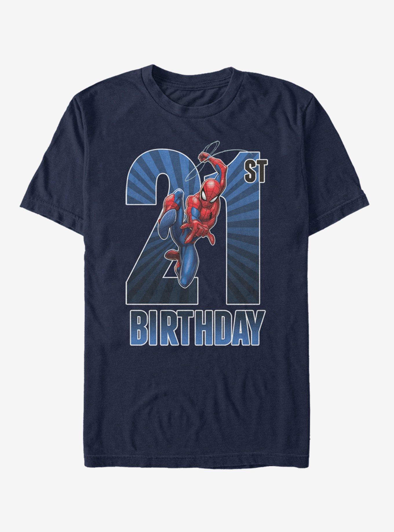 Marvel Spider-Man 21st Birthday T-Shirt, NAVY, hi-res